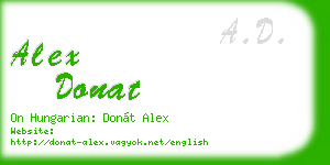 alex donat business card